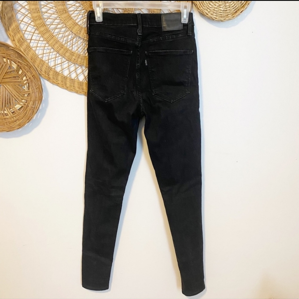 **SOLD** Levis Mile High Super Skinny Black Jeans - Picture 2 of 5